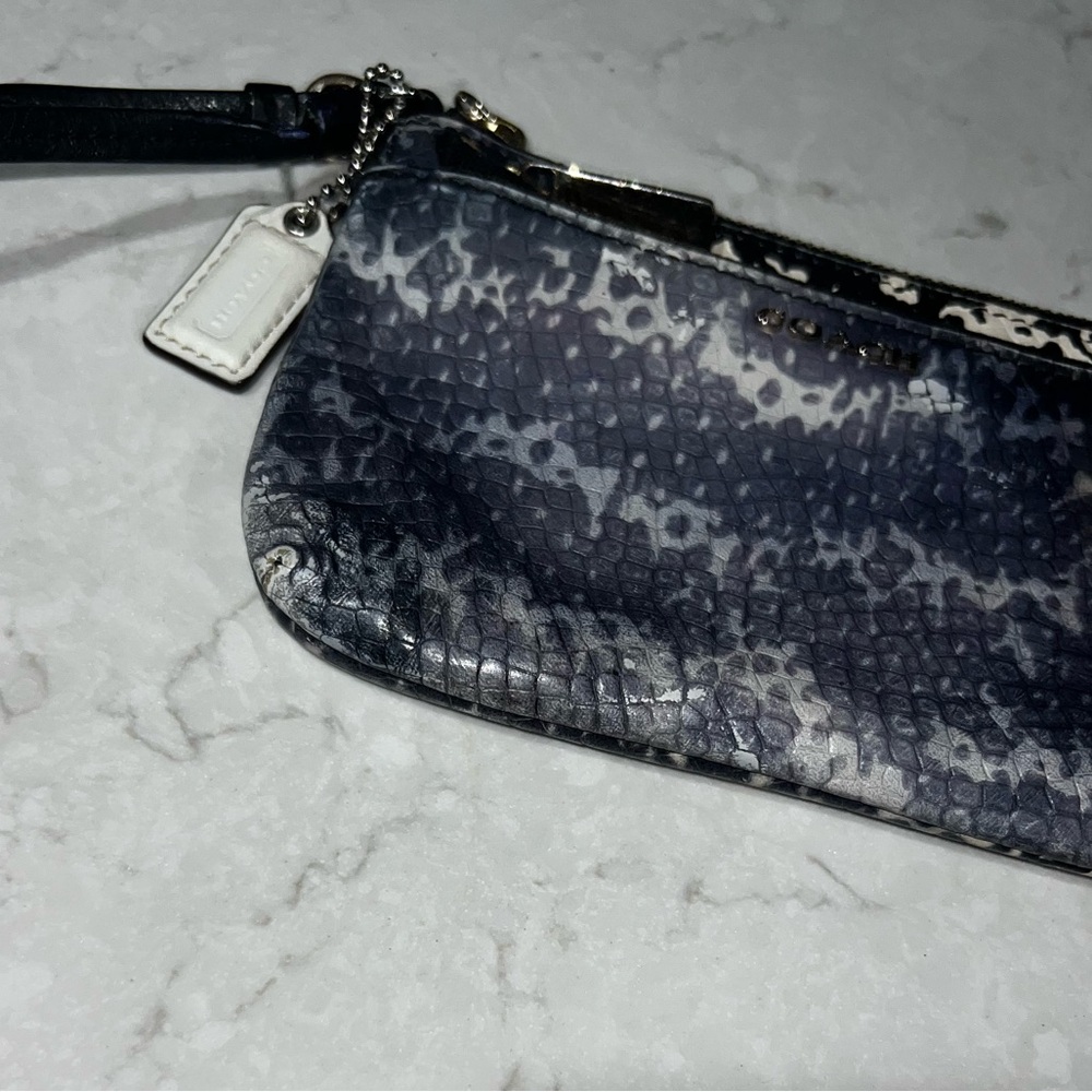Coach Madison Two-Tone Python Embossed Double Zip… - image 13
